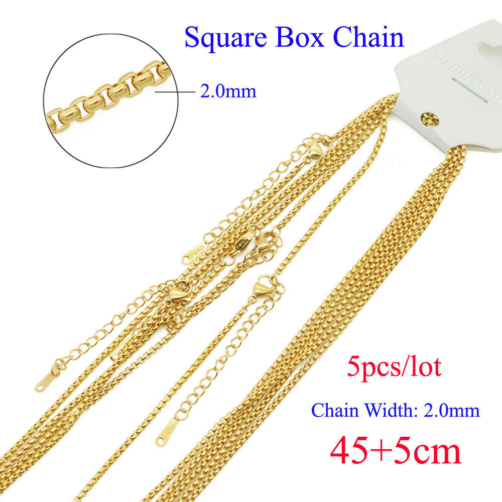 5 pcs/pack cross chain stainless steel DIY