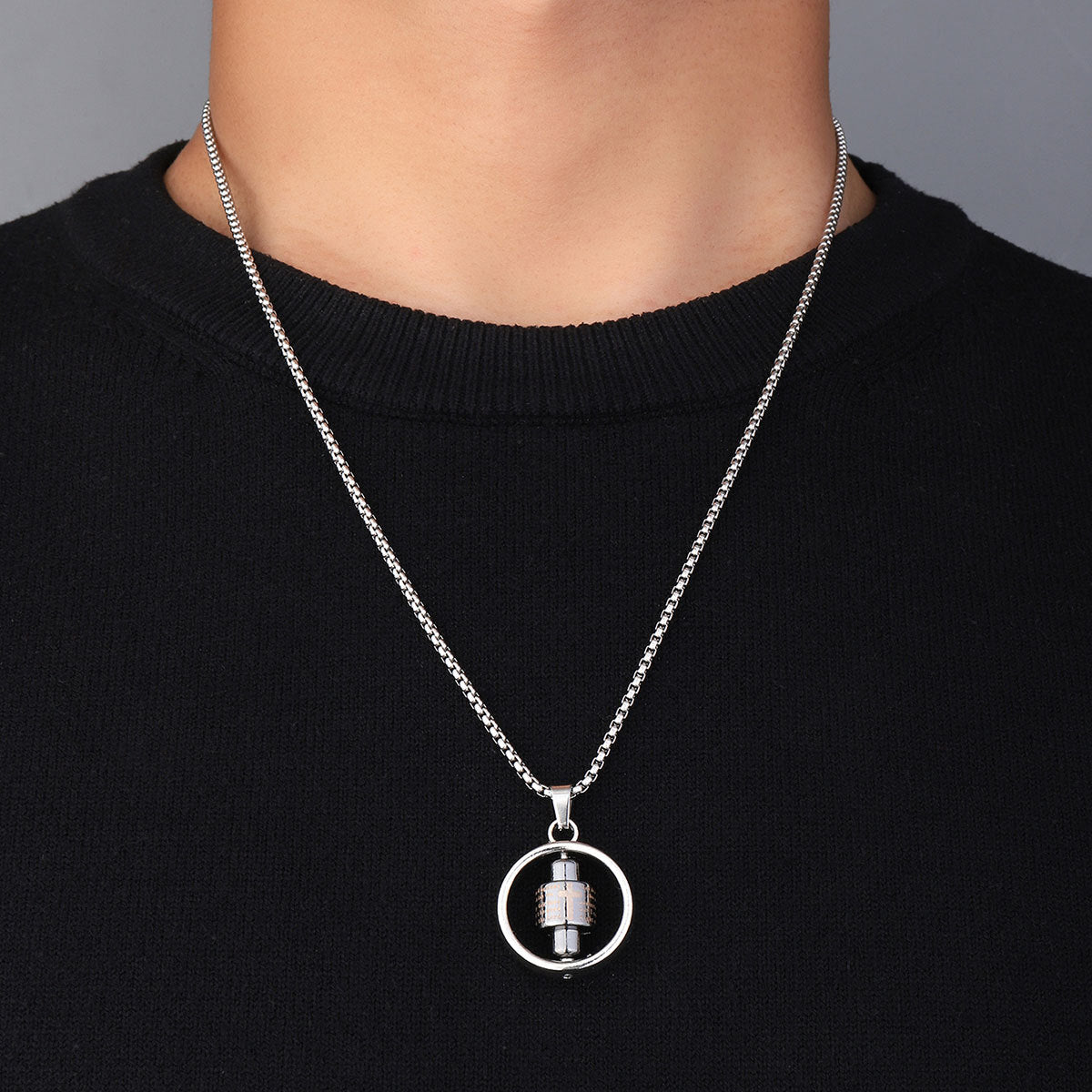 Cross titanium steel men's pendant necklace ins