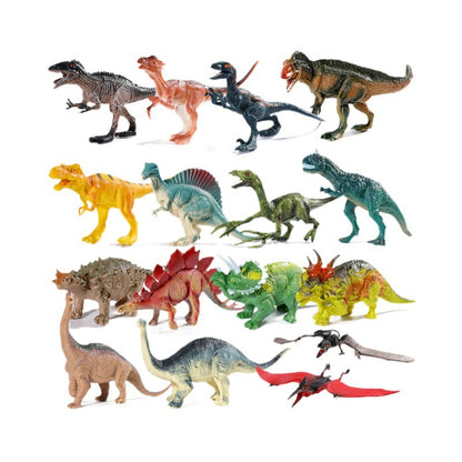 Dinosaur Playground Set, Realistic Animal Soft Model, Egg, Triceratops, T-Rex, Pterodactyl