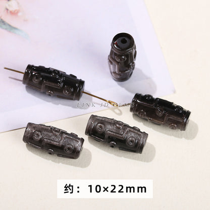 Wholesale of natural silver obsidian carving pendants