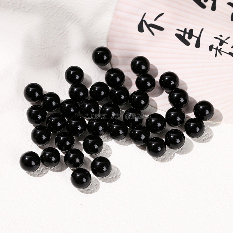 6-10Mm natural obsidian non-porous beads loose beads