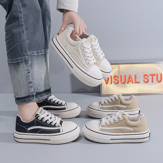 girl students' fashionable canvas shoes