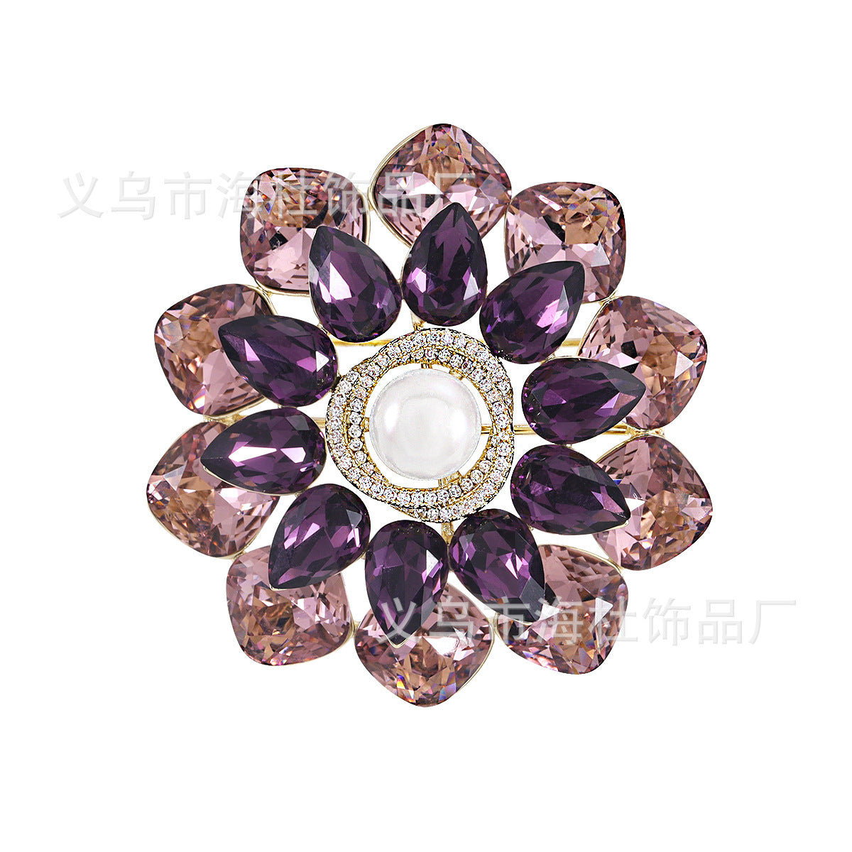 Eco-friendly crystal brooch pin