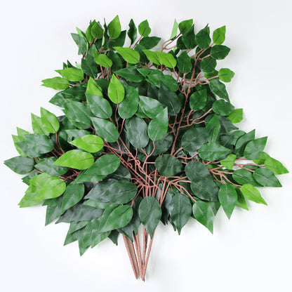 Flame retardant banyan leaf artificial plant