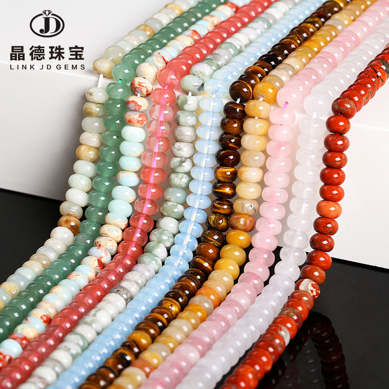 8 * 4Mm natural stone chalcedony abacus beads loose beads