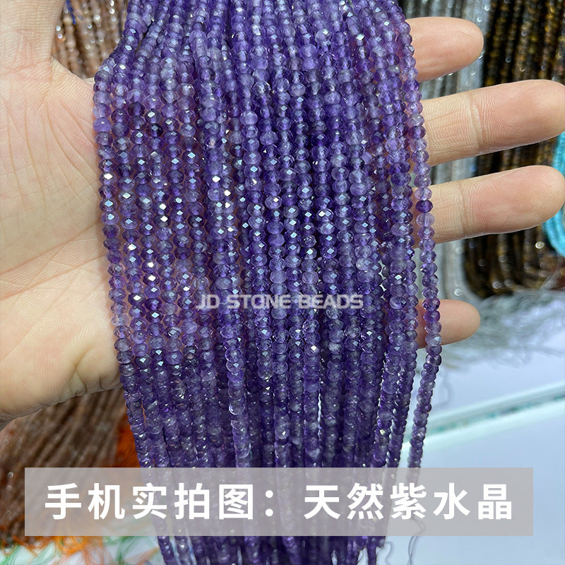 3 * 4Mm crystal cut abacus beads loose beads