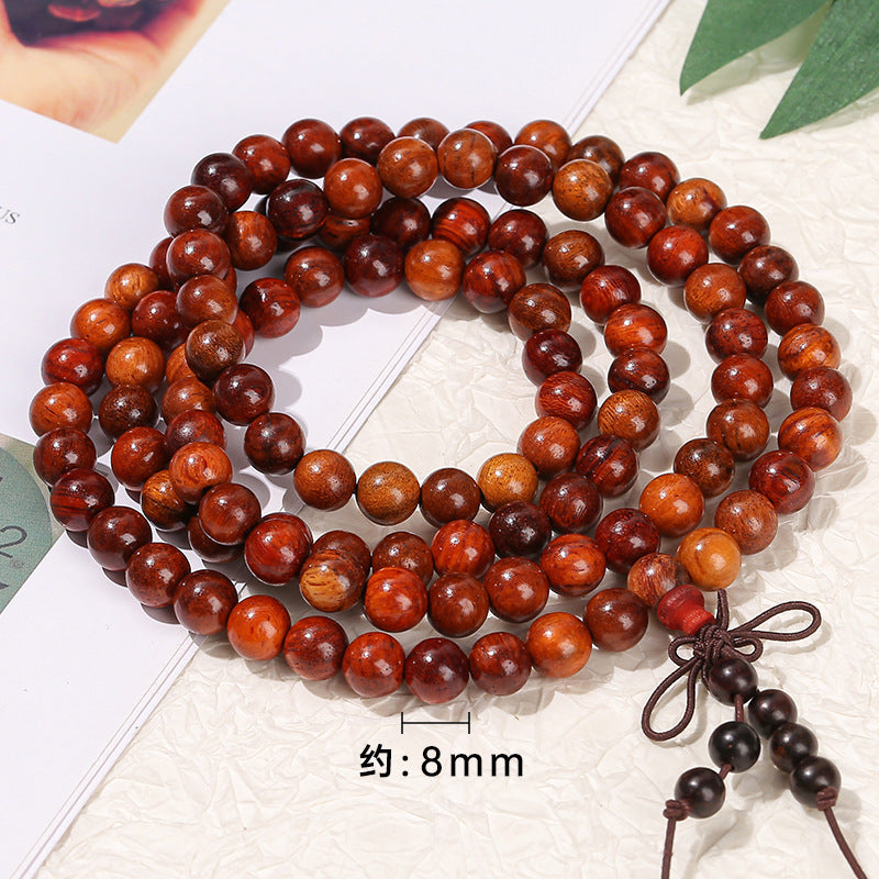 Sourdough wood multi-circle Buddha bead bracelet Bodhi seeds