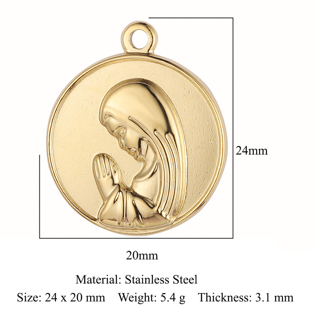 Accessories Buddha Head Angel Stainless Steel Pendant