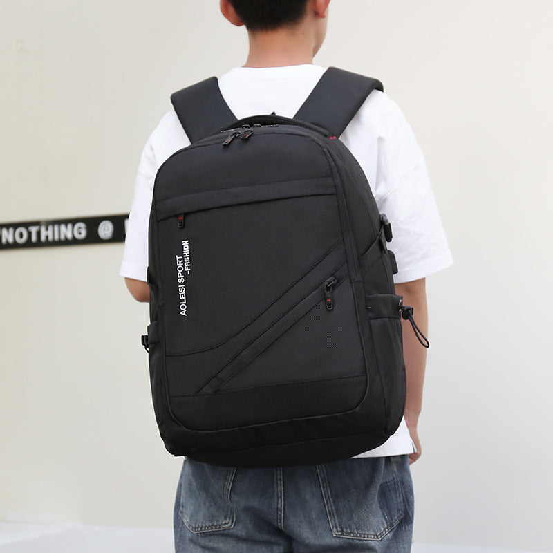 Waterproof texture schoolbag can be printed with logo.