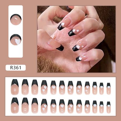 Wearable Blush Short Removable Nail Stickers