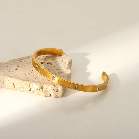 Zirconia rectangular bracelet