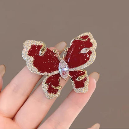 Red Butterfly Brooch