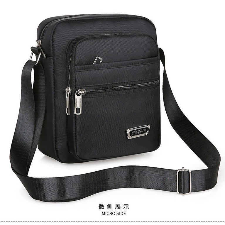 Large capacity multi-layer waterproof men's satchel bag