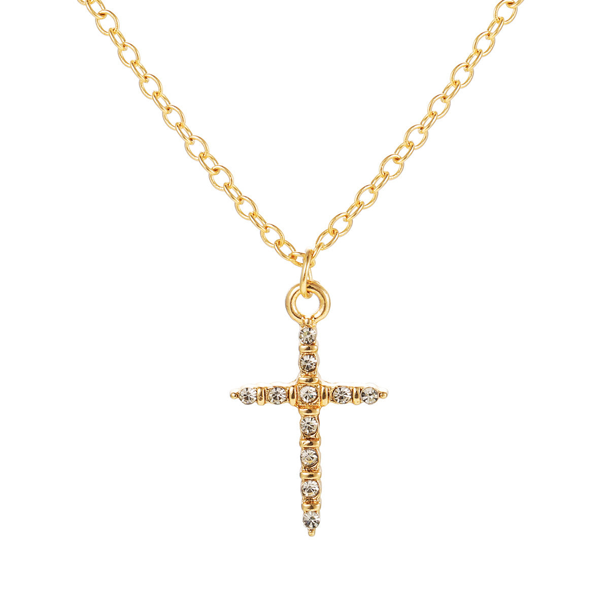 Pink Diamond Cross Necklace