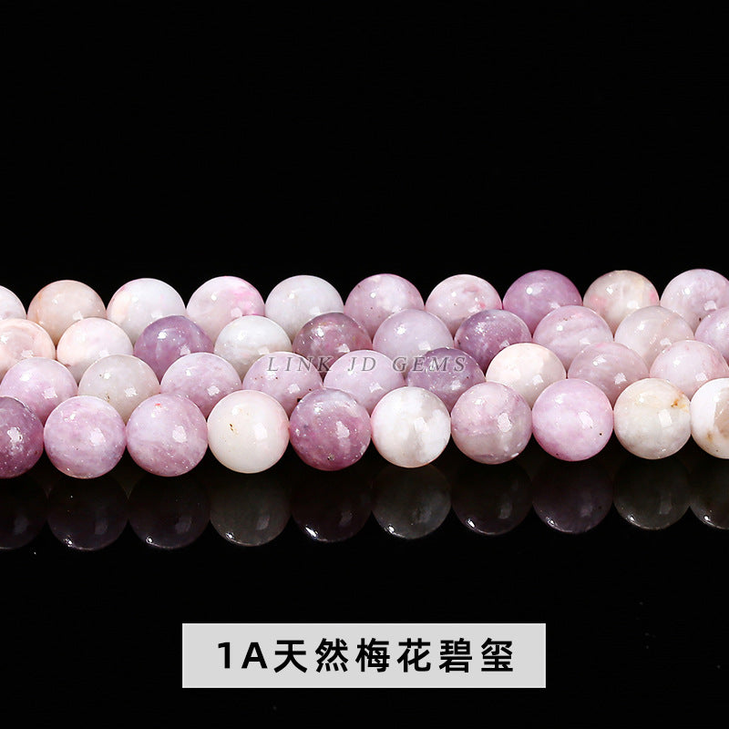 6Mm plum blossom tourmaline round beads powder tourmaline loose beads