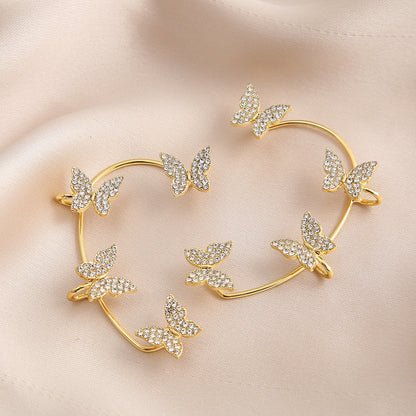 Rhinestone Butterfly Earrings