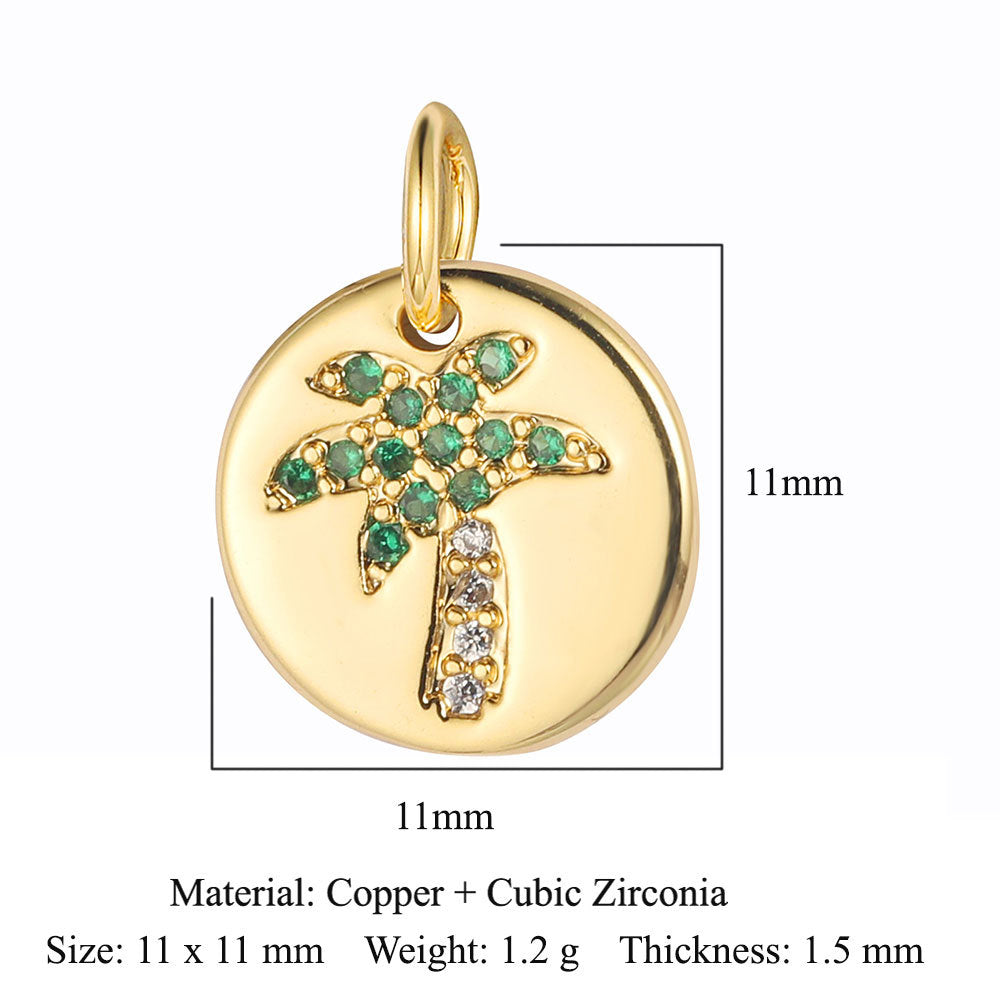 Feather wings tower copper zircon pendant