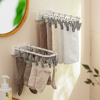 No-drill folding drying rack