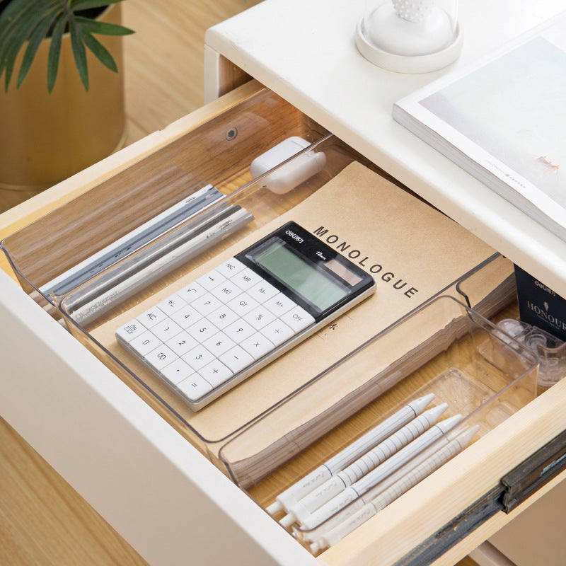 Clear Desktop Drawer Organizer