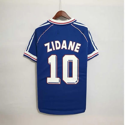 Camiseta retro de manga corta de Zidane Henry de Mbappé de Francia 82-06 