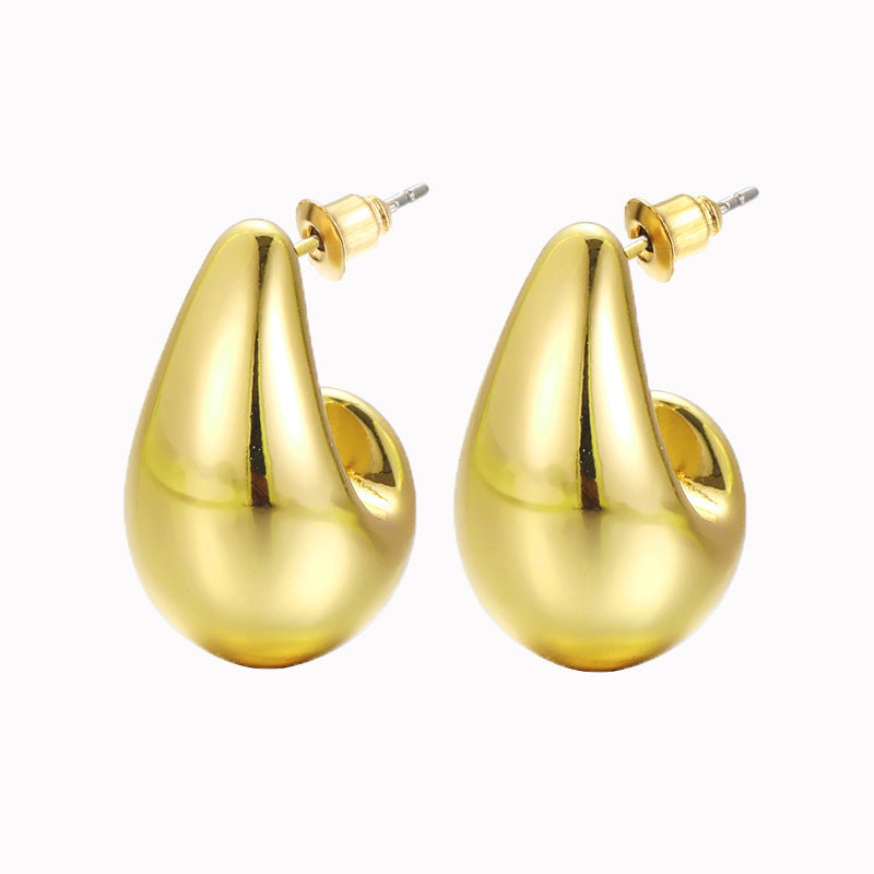 Popular C-shaped earrings with high-end feel