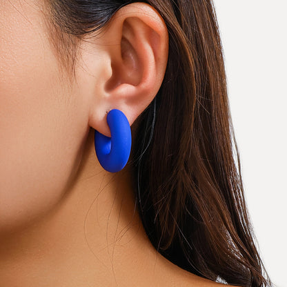 C-shaped color single ear bone clip without ear piercings