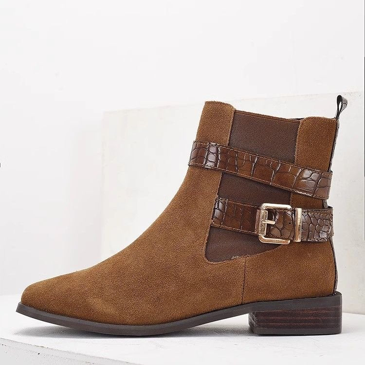 Microfiber suede boots