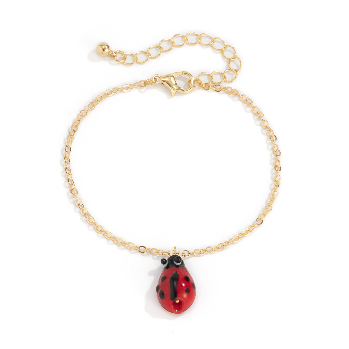 Seven star ladybug tag bracelet