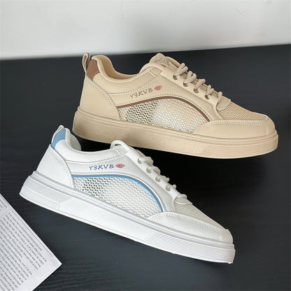 Women's mesh white shoes hollow breathable