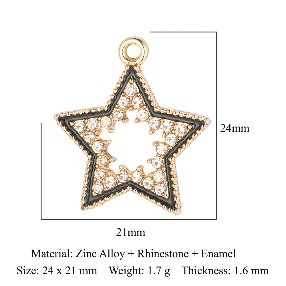 5 pcs/pack star moon sun zinc alloy pendant