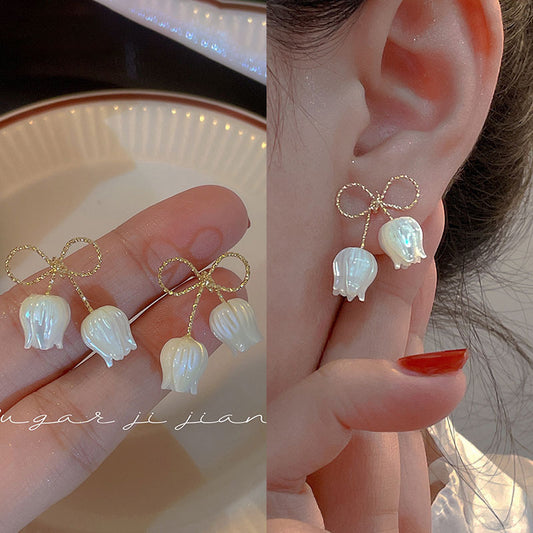 Bow Tulip Earrings Women