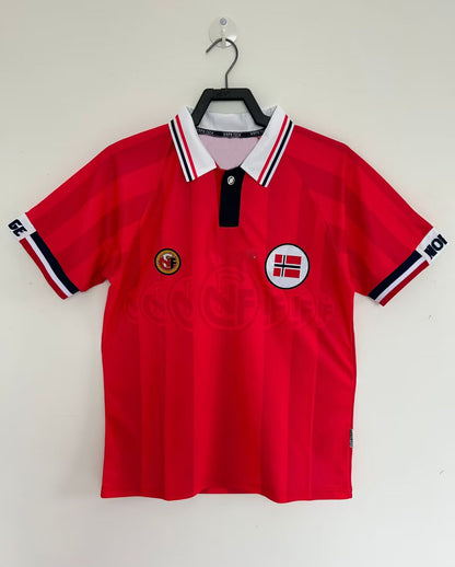 98/99 Norway Solskj?r 9 Home Red Retro Jersey