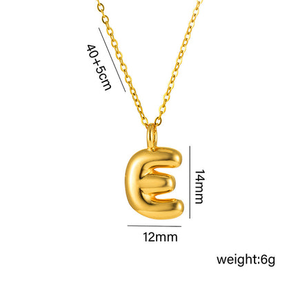 18K Gold Plated Initial Letter Pendant Necklace