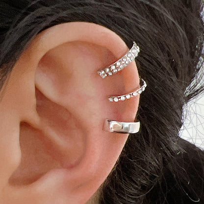 Small ear clip three-piece set