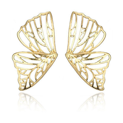 Hollow butterfly wing earrings