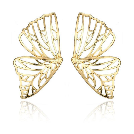 Hollow butterfly wing earrings