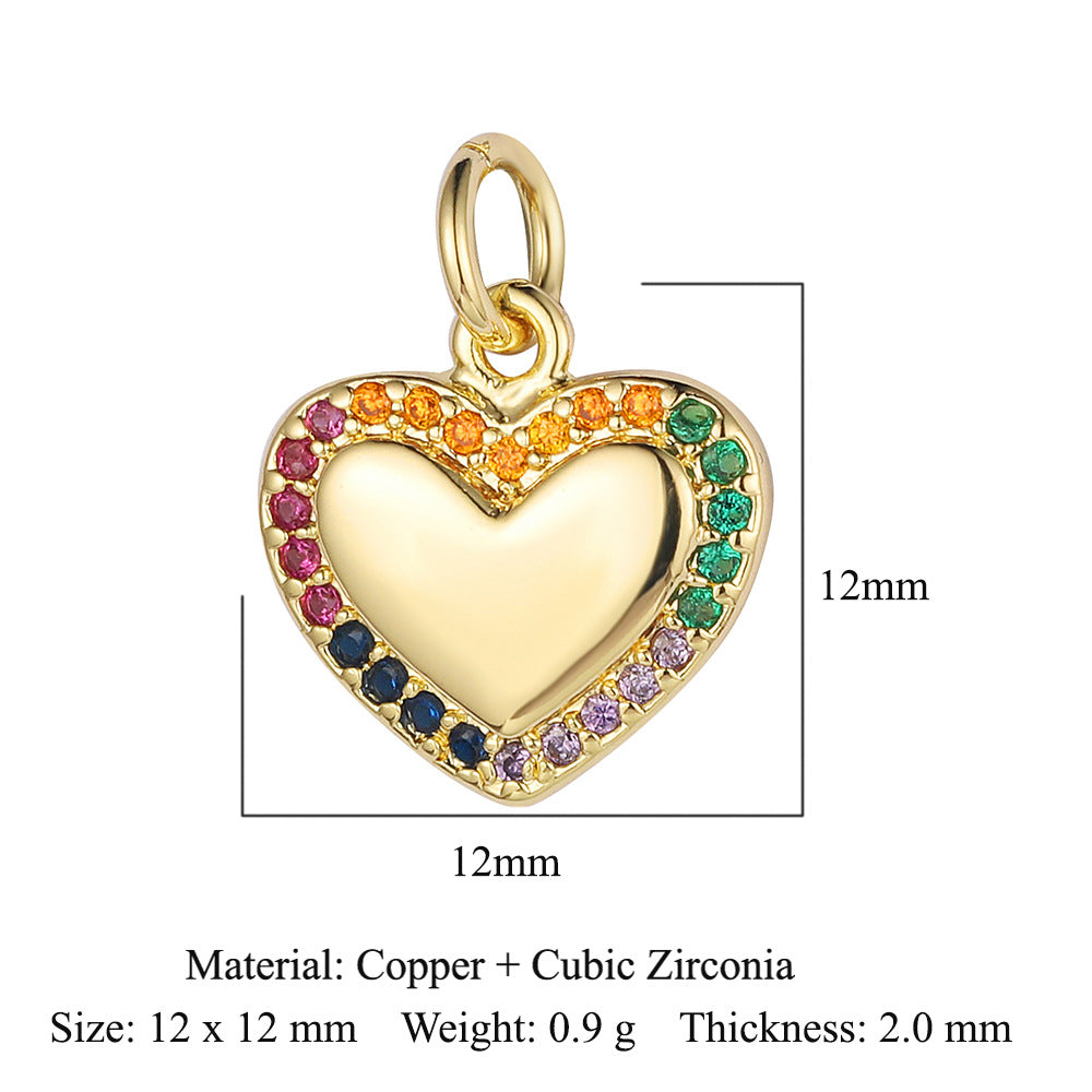 Virgin of the Cross Copper Zircon Pendant