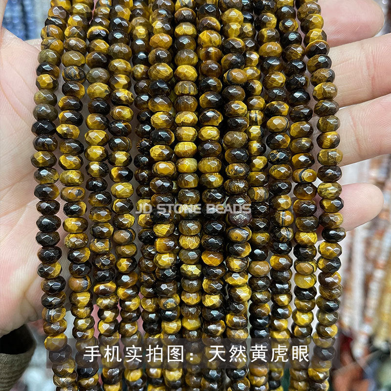 4 * 6Mm natural jade cut abacus beads