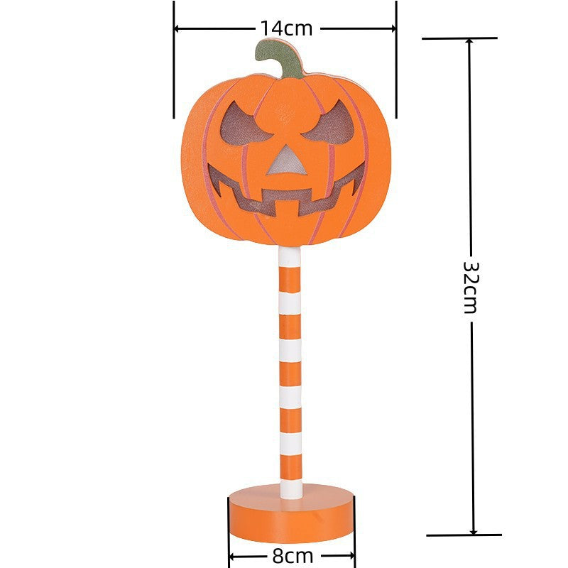 Halloween ghost festival wooden decoration arrangement night light