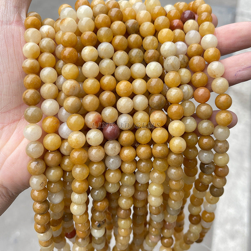 Natural Qingti Milk Cover Xiuyu Round Beads Sapphire Loose Beads