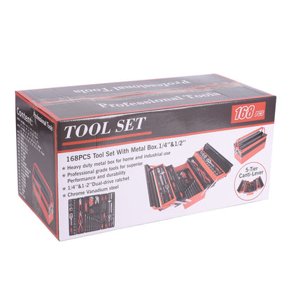 168-piece iron box toolbox multi-function wrench