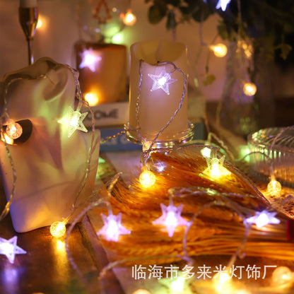 RGB star light outdoor light string macaron color changing