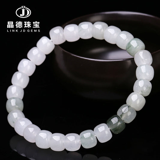 Natural ice emerald old bead bracelet