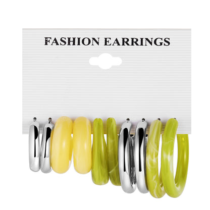 5-piece vintage pearl earrings Earringset