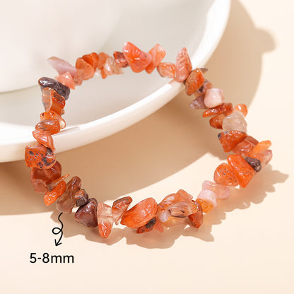 Natural Nanhong agate gravel bracelet