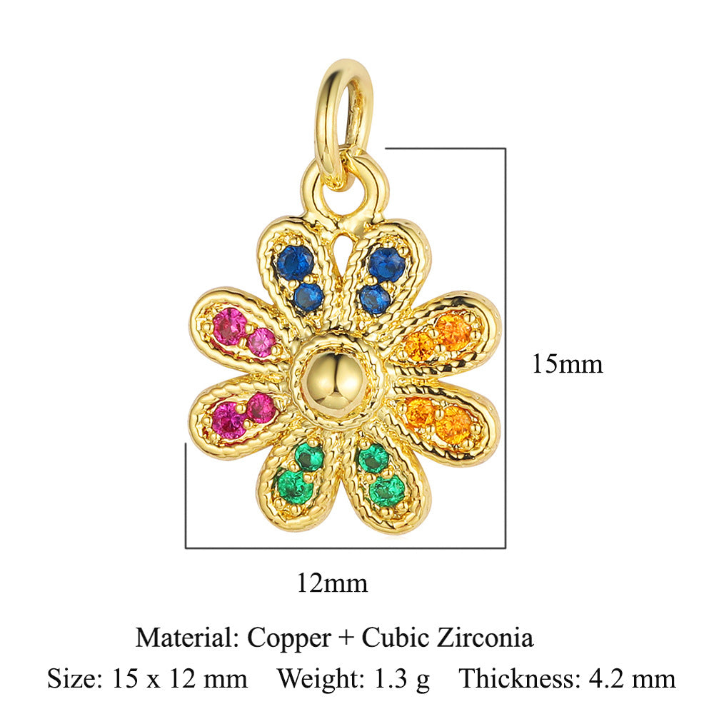 Virgin of the Cross Copper Zircon Pendant