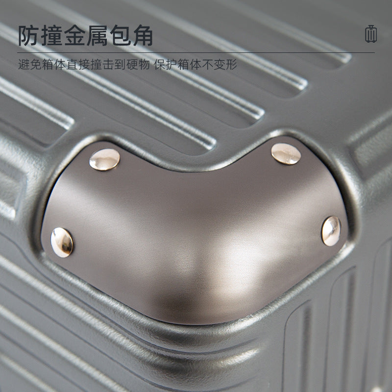 Aluminum frame suitcase is wear-resistant and anti-drop.