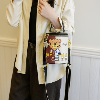 Cartoon bucket bag shoulder bag