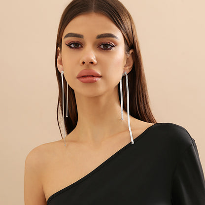 Long Tassel Earrings Women's