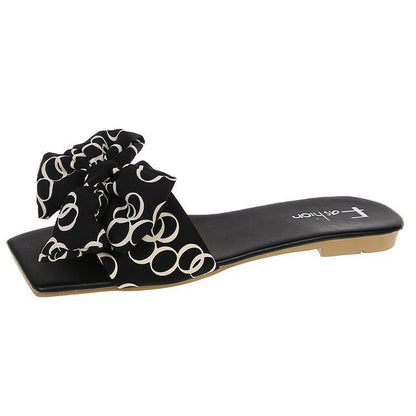 Ribbon slippers women